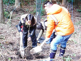 ちば四季彩の森　植林ボランティア活動 2008/02/16